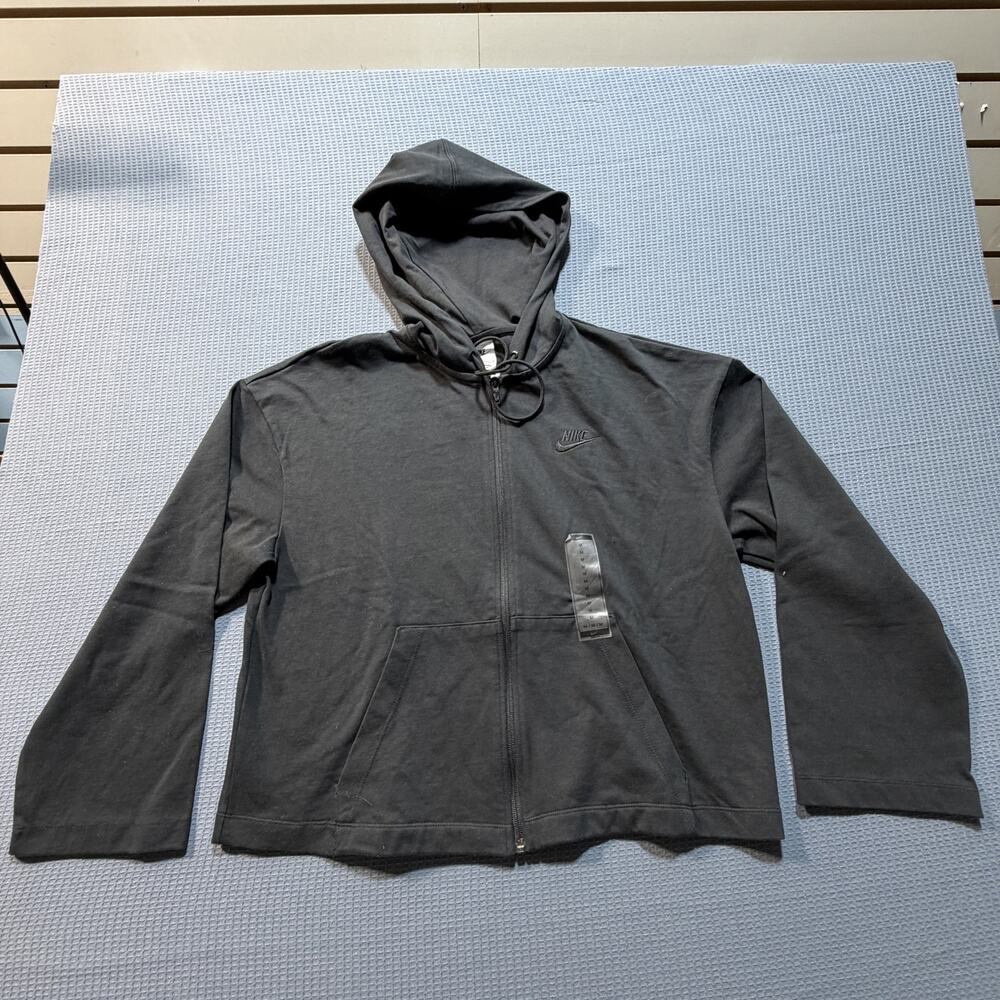 Nike Sportwear Zip up Hoodie Women‎ Sz M Black Brand New